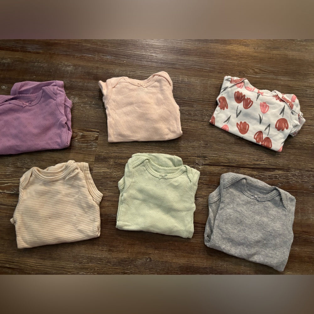 Long sleeve newborn Carters onesies